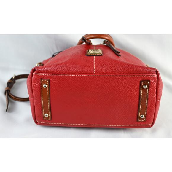 Dooney & Bourke Dillen Double Pocket Satchel R2224 Red - Picture 5 of 16